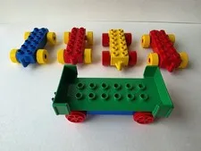 LEGO DUPLO Vehicle Wheel Bases/Chassis Bulk Lot, Multicolor, 5 Pieces