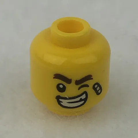 LEGO 3626cpb2439 Yellow Minifigure, Head Dual Sided Bandage, Bushy Eyebrows