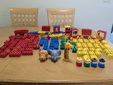 Vintage Lego Duplo Bricks Figures People Animals Trains Vehicles + HUGE Lot 105