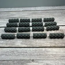 LEGO Brick, Modified 1x4 w/Studs on Side Dark Bluish Gray Part #30414 (16 pcs)