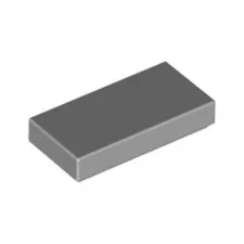 Lego Bricks Parts 20x Medium Stone Grey 1x2 Studless Tile Plate 4211414 3069 NEW