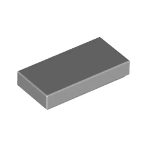 Lego Bricks Parts 20x Medium Stone Grey 1x2 Studless Tile Plate 4211414 3069 NEW