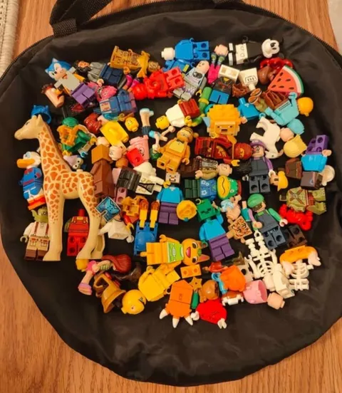 LEGO Bulk Mixed Parts Lot, Bricks Plates, Minifigures, & Partial Animal Crossing