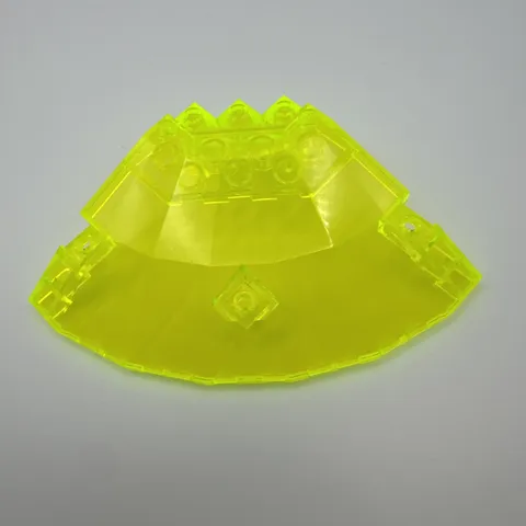 LEGO 10x10x2 1/3 TRANS NEON GREEN QUARTER SAUCER TOP UFO PIECE PART # 30320 HTF