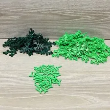 Lego Tree Leaves Lot Dark And Light Green With Stems/branches