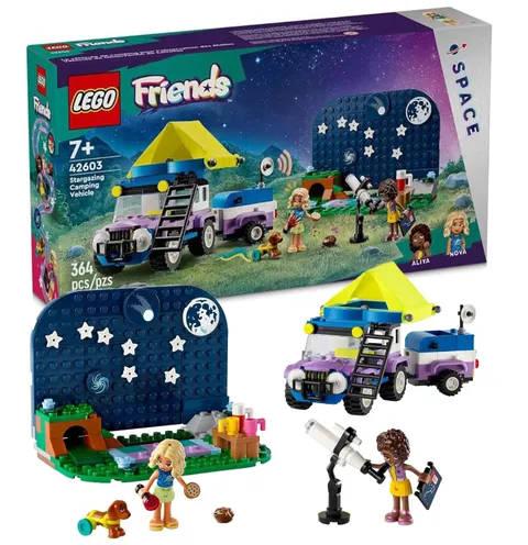 LEGO Friends Stargazing Camping Vehicle Adventure Toy, 2 Mini-Dolls 42603