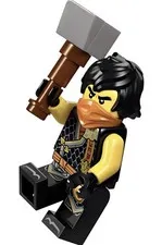 LEGO NINJAGO Cole Minifigure WITH WEAPON! Brand NEW 30675 Dragons Rising Minifig