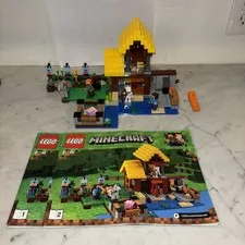 LEGO Minecraft: The Farm Cottage (21144) 100% Complete w/ manuals & Minifigs
