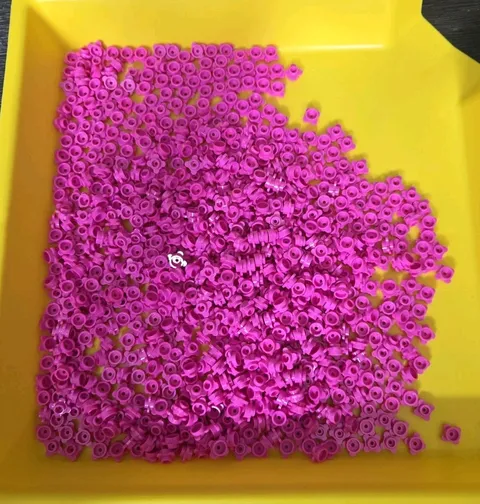 LEGO Parts Dark Pink 1 x 1 Flower Edge 4 Petals MOC Builder Supply Pack x825