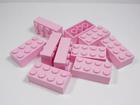 LEGO 10 Pink 2x4 Bricks O1