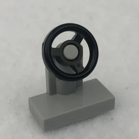 LEGO 3829c01 Light Bluish Gray Vehicle, Steering Stand 1 x 2 W/ Steering Wheel