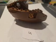 Mint/NM LEGO 2558c03 Old Brown Large Boat Hull Stern 6285 6274 Pirates Vintage