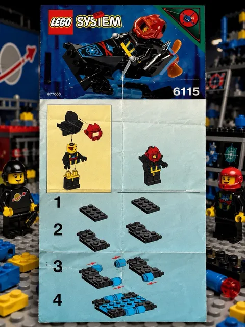 Vintage LEGO 6115 Shark Scout Aquazone Instructions Manual Only 1995