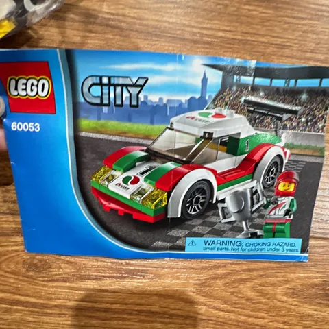 LEGO City Great Vehicles 60053 Race Car 100pc Driver No Box no minifig