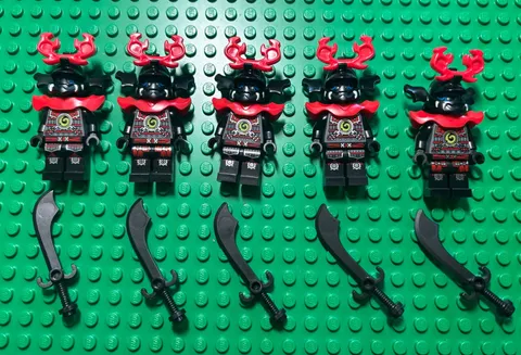 Lego Ninjago Stone Army Warriors X5 blue Face - The Final Battle Minifigure