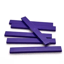 LEGO Parts - Dark Purple Tile 1 x 8 - No 4162 - QTY 6