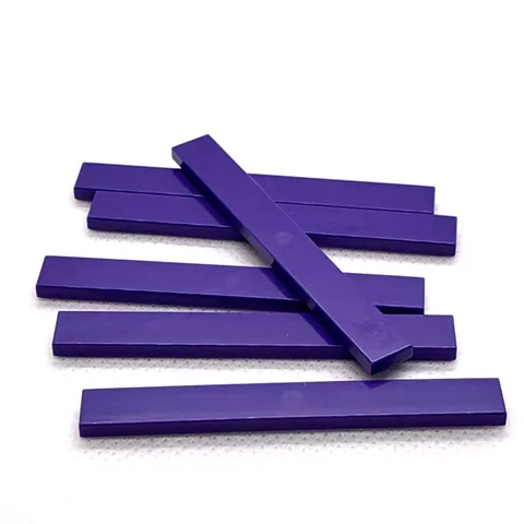 LEGO Parts - Dark Purple Tile 1 x 8 - No 4162 - QTY 6