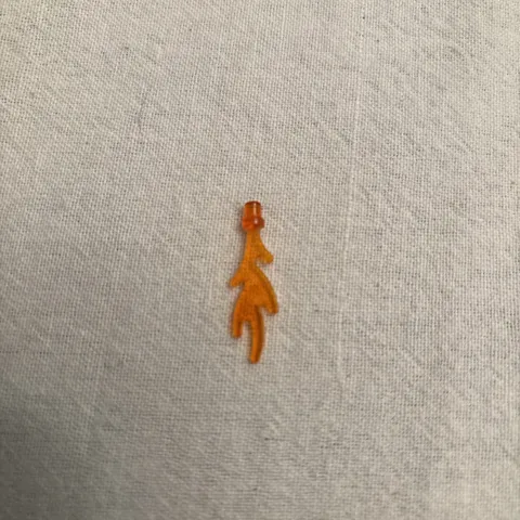LEGO Translucent Orange Castle FIRE Flame City Firefighter Flame