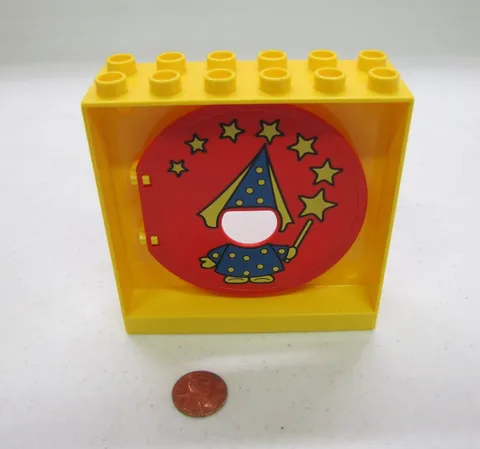 Lego Duplo Yellow Window Door Frame Circus Clown Wizard Building Block 6X2
