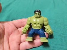 Lego Marvel Hulk Minifigure Blue Pants Super Heroes Avengers Big Minifig