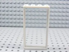 LEGO White 1x4x6 Window Frame w/ Trans Clear Insert BG