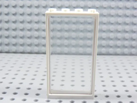 LEGO White 1x4x6 Window Frame w/ Trans Clear Insert BG