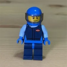 LEGO Bugatti Racing Driver Minifigure with Helmet - Plastic Figure