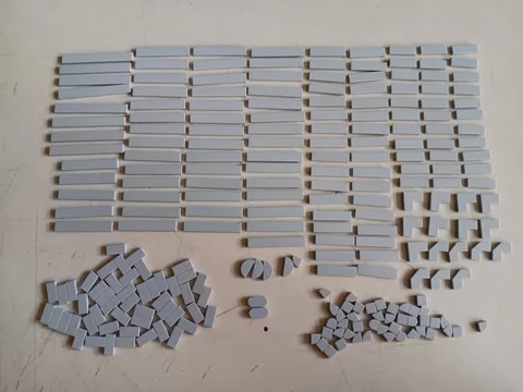 LEGO LOT 238 LIGHT BLUISH GRAY SMOOTH TILES 1X1 1X2 1X3 1X4 1X6 1X8 & 2X2 CORNER