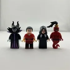 LEGO Minifigures Maleficent Minifigure Lot of 4 w/ Wand/Staff & Black Piece