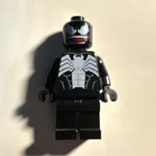 LEGO Marvel Venom Minifigure Black Suit w/ White Spider Emblem, 1 Piece