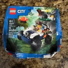 LEGO City Jungle Explorer ATV 60424 Building Toy Set with Red Panda 92 Pieces