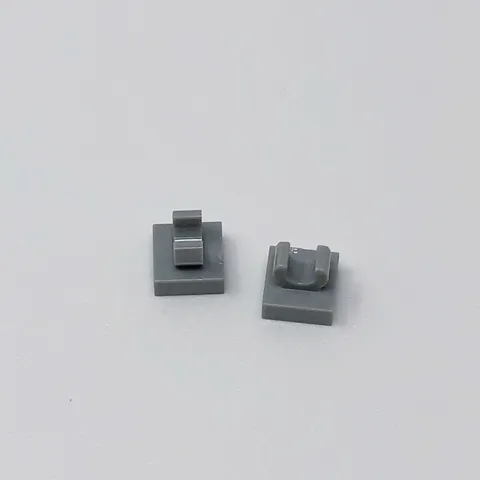 15712 LEGO Parts Tile Modified 1x1 w. Open O Clip LIGHT BLUISH GRAY (2)