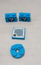 New LEGO Word Spelling Letters QUESTION MARK Printed Brick Set Lot of 4 Blue