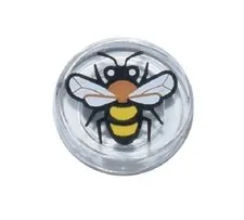 NEW Lego Lot of 10 Round 1 x 1 Tile with Black Medium Nougat and Yellow Bee