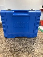 LEGO Blue Storage System Carrying Case Box Container Vintage 13x11"