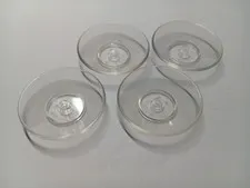 LEGO BULK LOT 4 TRANS CLEAR SCALA DISH 5X5 #6942