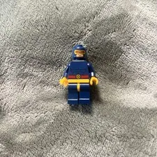 RARE | LEGO X-Men Cyclops Minifigure Blue Suit Yellow Belt Black Hat
