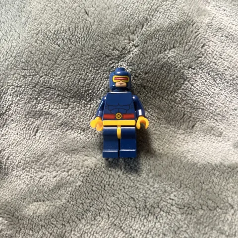 RARE | LEGO X-Men Cyclops Minifigure Blue Suit Yellow Belt Black Hat