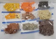 Lego Blocks, Various Sizes, Shades Of Yellow, Orange, Brown, 1.8 lbs