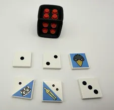 LEGO LEGENDS OF CHIMA - Die Cube w/ Printed plates - 7pcs