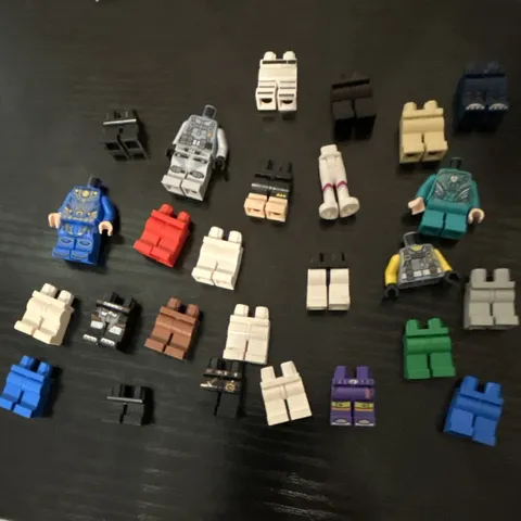 LEGO Minifigure Parts Bulk Lot – Mixed Torsos, Legs, Hips, Hands & Bricks