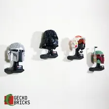 LEGO® Helmet Series Wall Mount – 3D Printed Display Stand - Gecko Bricks