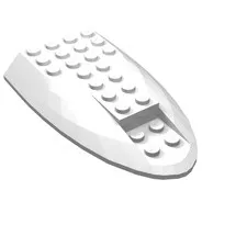 3x LEGO® Part 87615 - Aircraft Fuselage Aft Section Curved Top 6 x 10