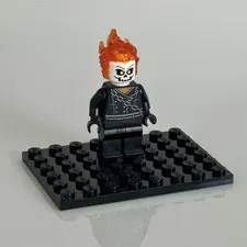 Ghost Rider Minifig, Johnathon 'Johnny' Blaze - White Head, Belt w/ Spike sh0861