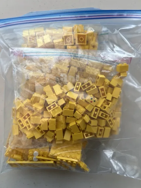 LEGO Bricks Yellow 1lb Bulk Lot