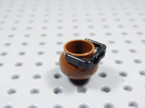 LEGO Reddish Brown Pot Cauldron w/ Black Handle Accessory Minifig BS