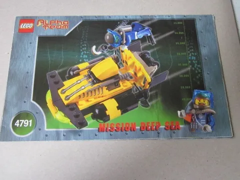 Lego 4791 Alpha Team Building Instructions Instruction Mission Deep Sea