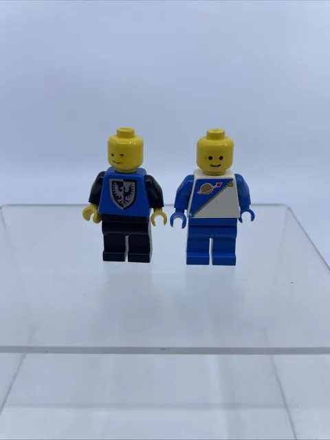 LEGO Classic Space Mini figure Blue & White & Knight Vintage