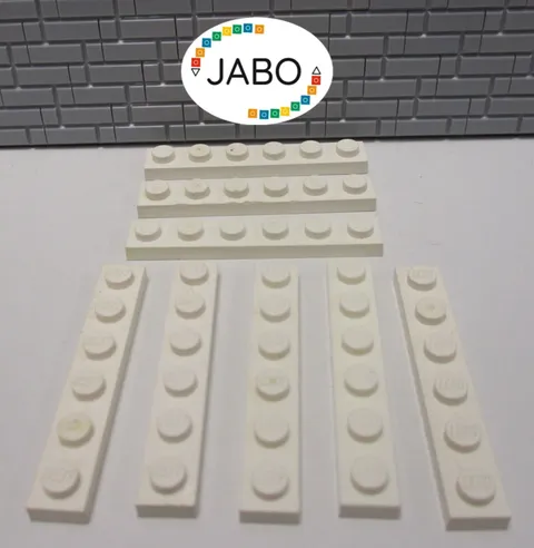 (J8/2/5) LEGO 8 x 3666 flat plate 1x6 white