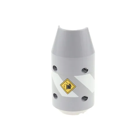 1x LEGO Cylinder Half Left 3x6x10 Gray Sticker Concrete Mixer Tipper 57792pb03L